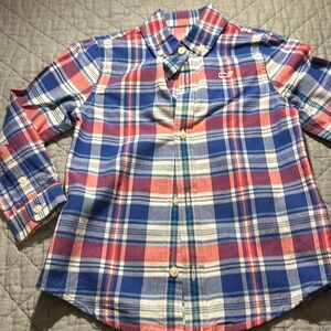 Vineyard Vines 3T cotton button down. Red/white/blue